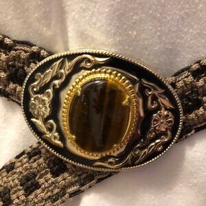 Western Woven Belt With Buckle